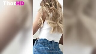 Leticia Reed Denim Shorts From Behind XXX