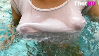 Leticia Reed Tongue Out Wet Shirt OnlyFans