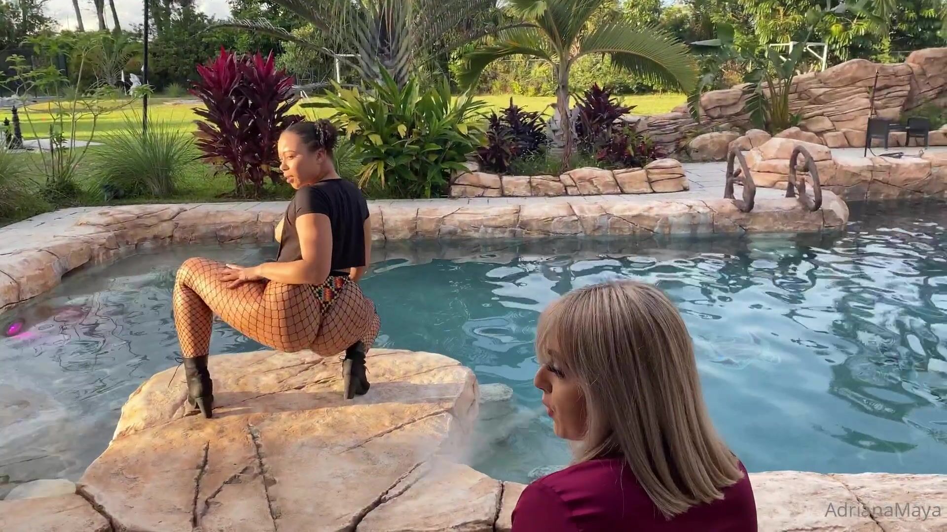 Adrian Maya Outdoor Fishnet Pantyhose OnlyFans