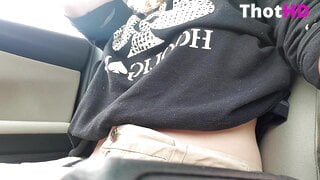Tessa Winters Pussy Play in new Car