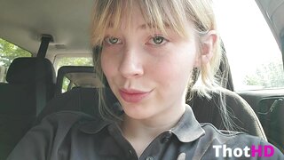 Tessa Winters Teen Fingers Pussy in Car