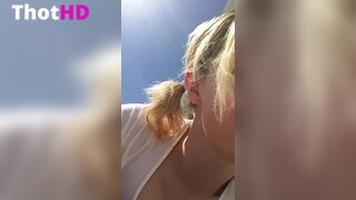 Tessa Winters Teen Masturbates outside on Balcony