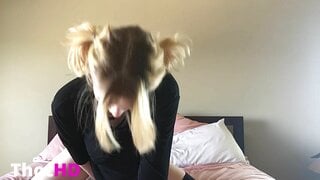 Tessa Winters Teen Rides Dildo
