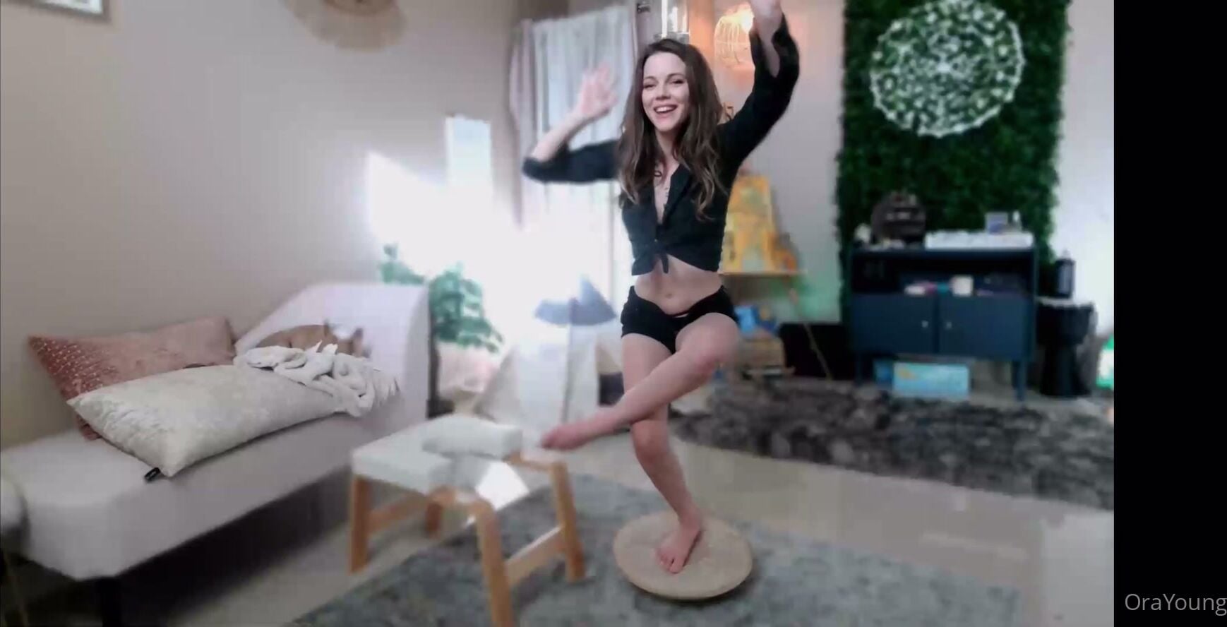 Ora Young Skinny on Couch
