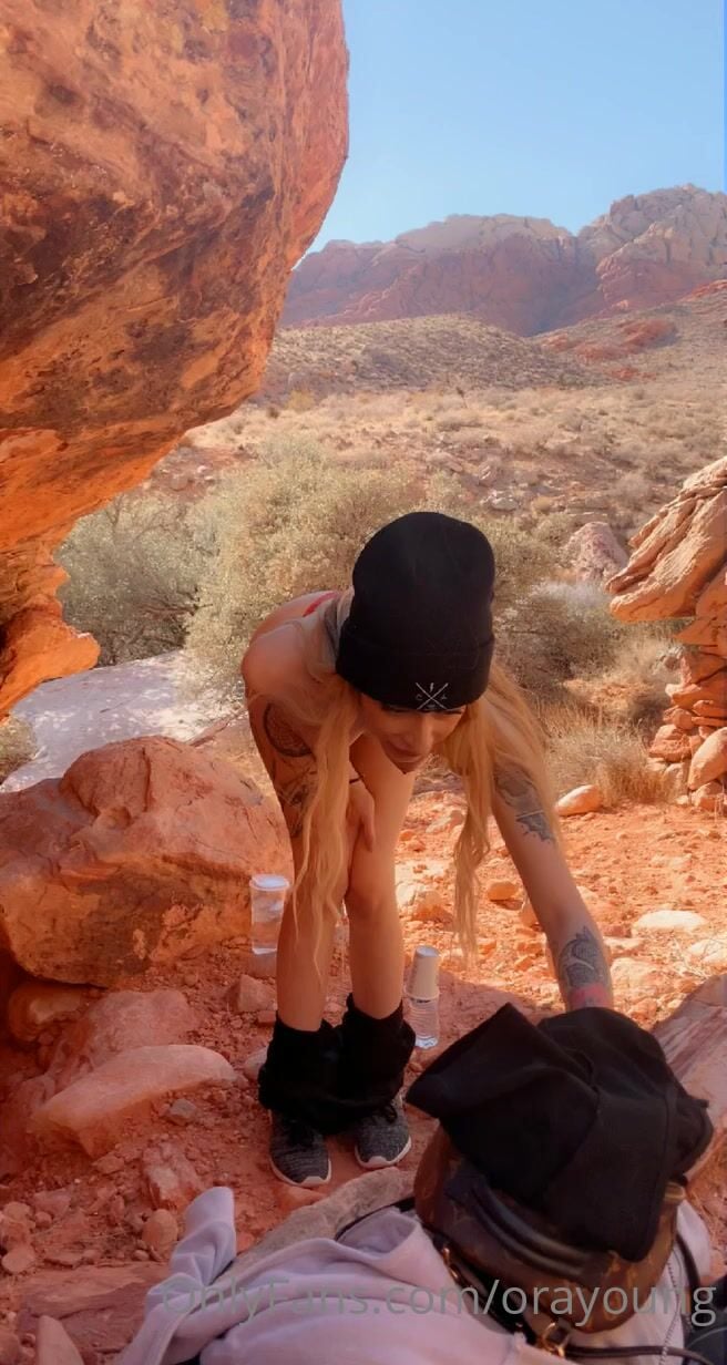 Ora Young Topless Outdoor Clip