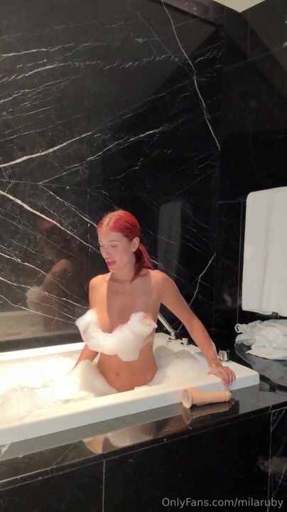 MilaRuby Nude in Bathtub OF