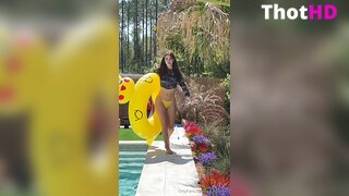 Natalie Roush Poolside Outdoor Video