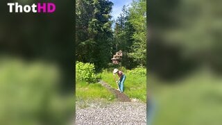 Sara Jean Underwood Outdoor Couch NSFW