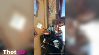 Sara Jean Underwood dress outdoor