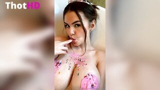 Ashley Tervort Big Tits In Bathtub OF