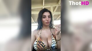 Ika D'Auria Bikini Cleavage Leaked