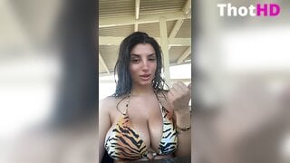 Ika D'Auria Bikini Cleavage Leaked