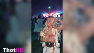 Ika D'Auria Dress Cleavage Leak