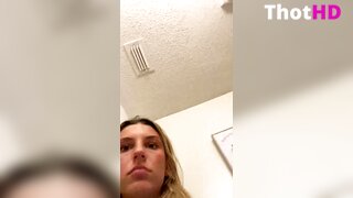 Amber Griz Nude Bathroom Clip