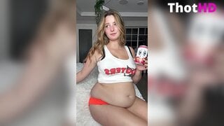 TheNicoleT Short Shorts Cleavage Leak