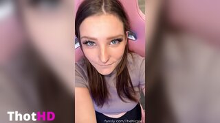 TheNicoleT Tongue Out Close-Up Clip