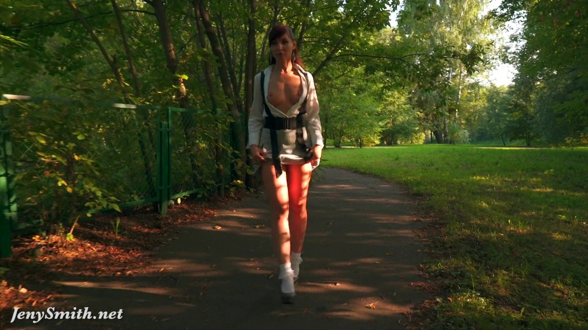 Jeny Smith Pantyless Outdoor Video