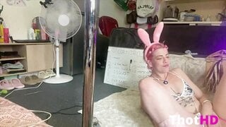 Jenny Scordamaglia Rabbit Ears Lingerie Video