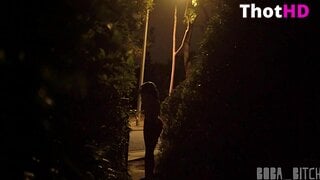 Boba Bitch Blindfolded And Masturbating In Public
