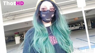 Boba Bitch Fingering In A Public Parking Garage