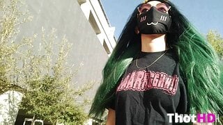 Boba Bitch Fingering In A Public Parking Garage