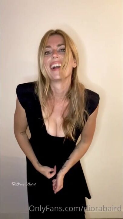 Diora Baird Dress Cleavage Video