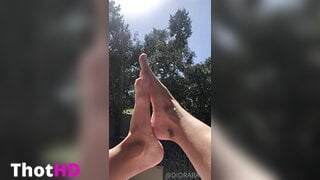 Diora Baird Feet Outdoor Video