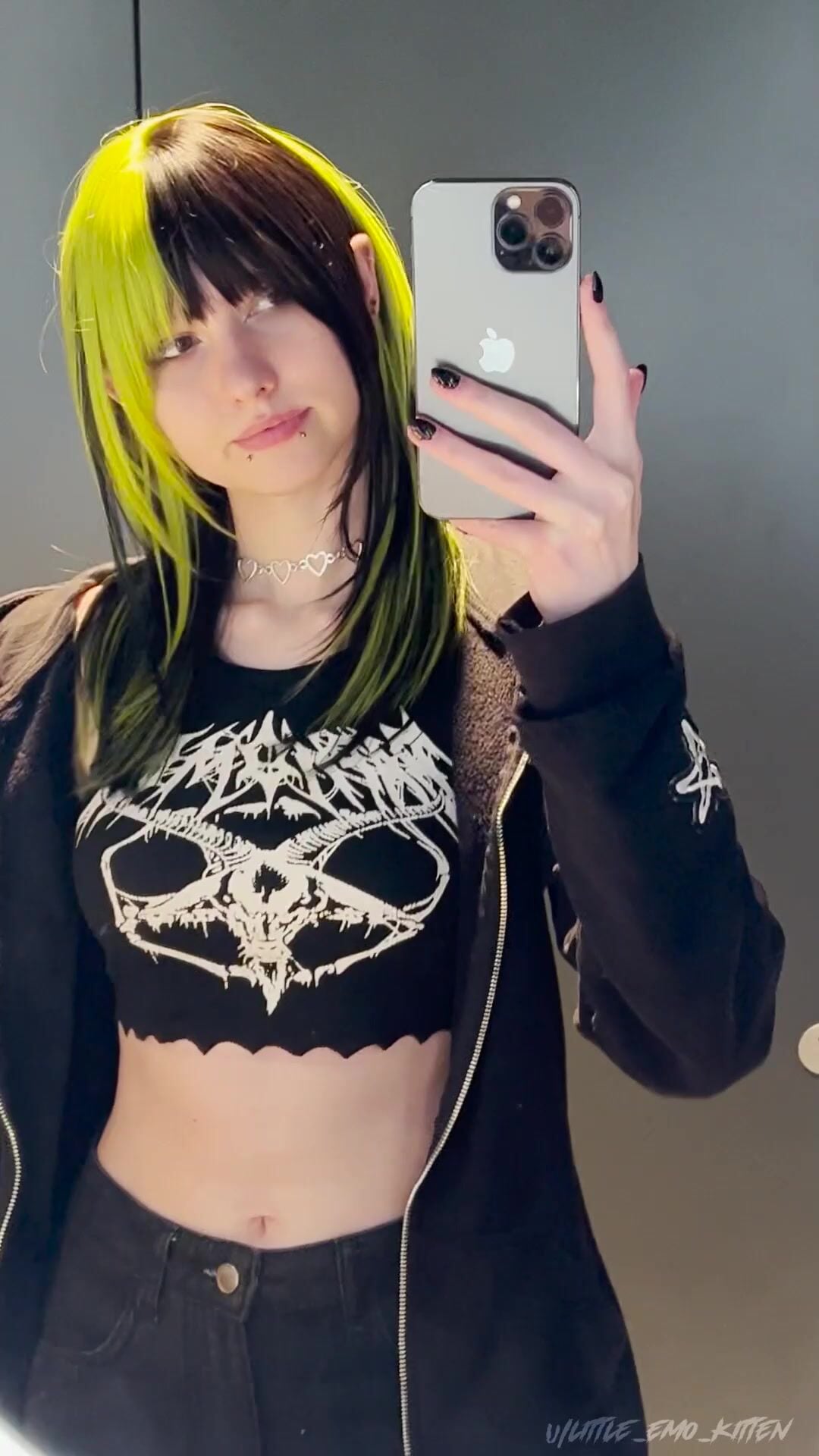 Little_emo_kitten Leather and Choker