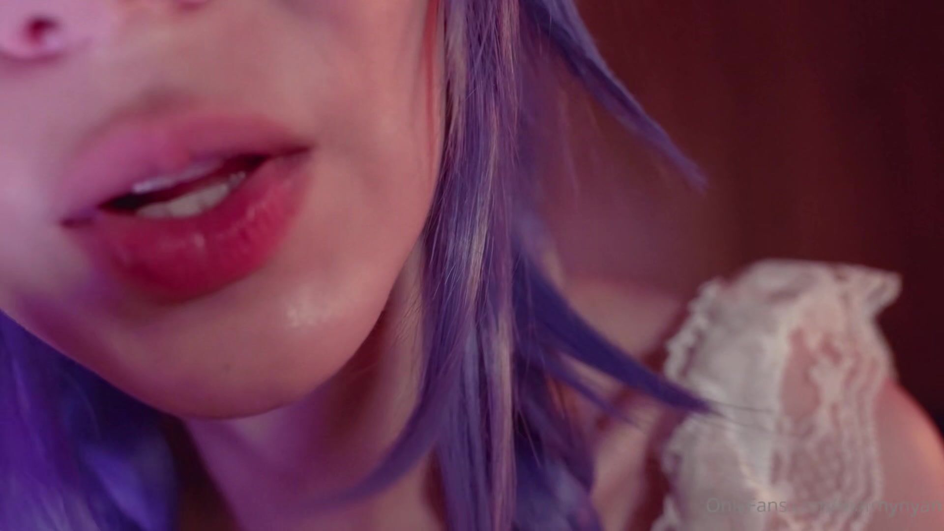 Maimy Nyan Close-Up Tongue Out Video