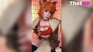 Sweetie Fox Cleavage and Choker Video