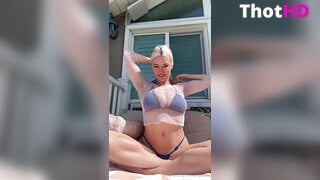Lindsey Pelas Bikini Fishnet Top Leak