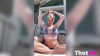 Lindsey Pelas Bikini Fishnet Top Leak