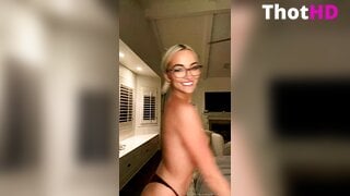 Lindsey Pelas Cleavage Thighhighs Leak
