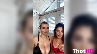 Lindsey Pelas Cleavage on Couch Video
