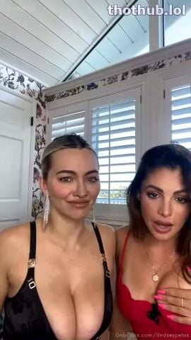 Lindsey Pelas Cleavage on Couch Video