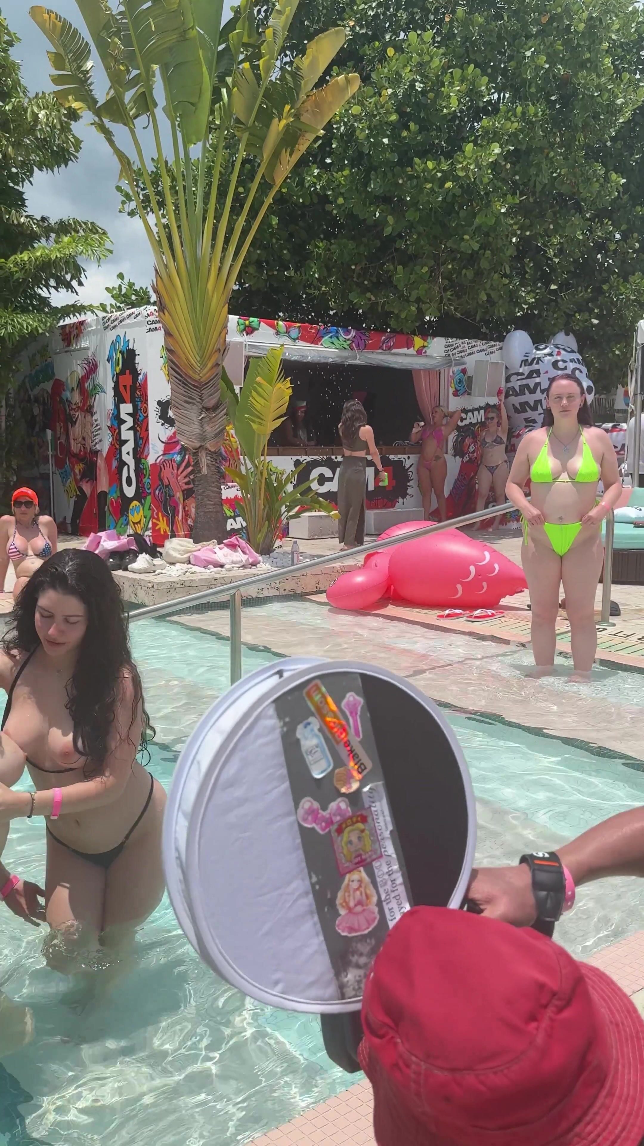 FrenchAva Bikini Poolside NSFW