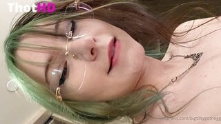 BigTittyGothEgg Masturbating Close-up NSFW