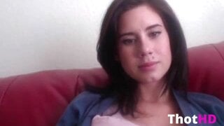 Chloe Lamb Couch Cleavage Video