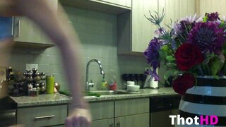 Chloe Lamb From Behind in the Bathroom Video