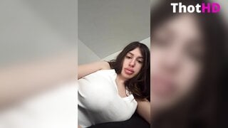 Bimiau Cleavage on Couch Leak