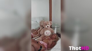 Stefbabyg Topless in Thighhighs Video
