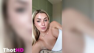 Audrey Holt Cleavage on Bed