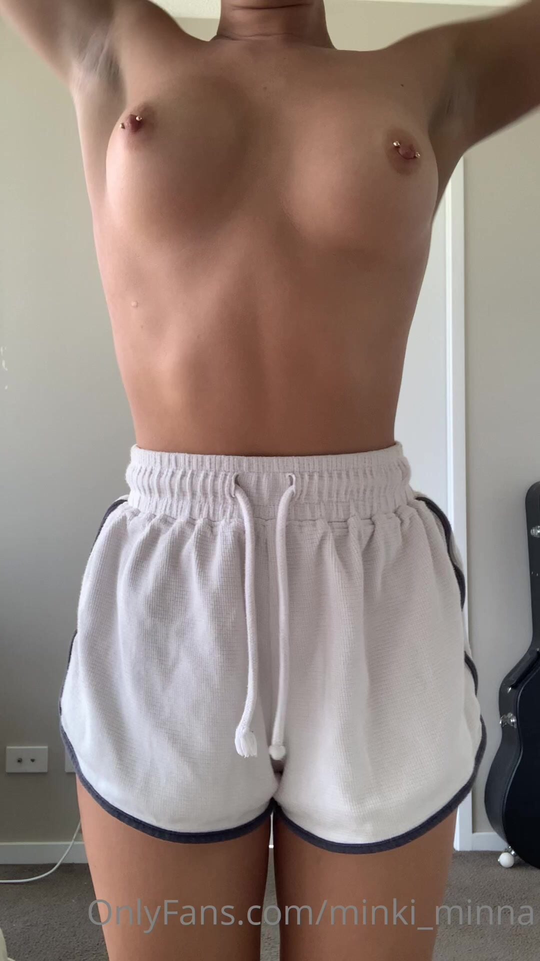 Minki Minna Topless in Shorts XXX