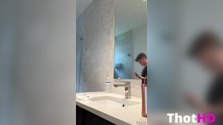 Nalafitness Bent Over in Bathroom Leak