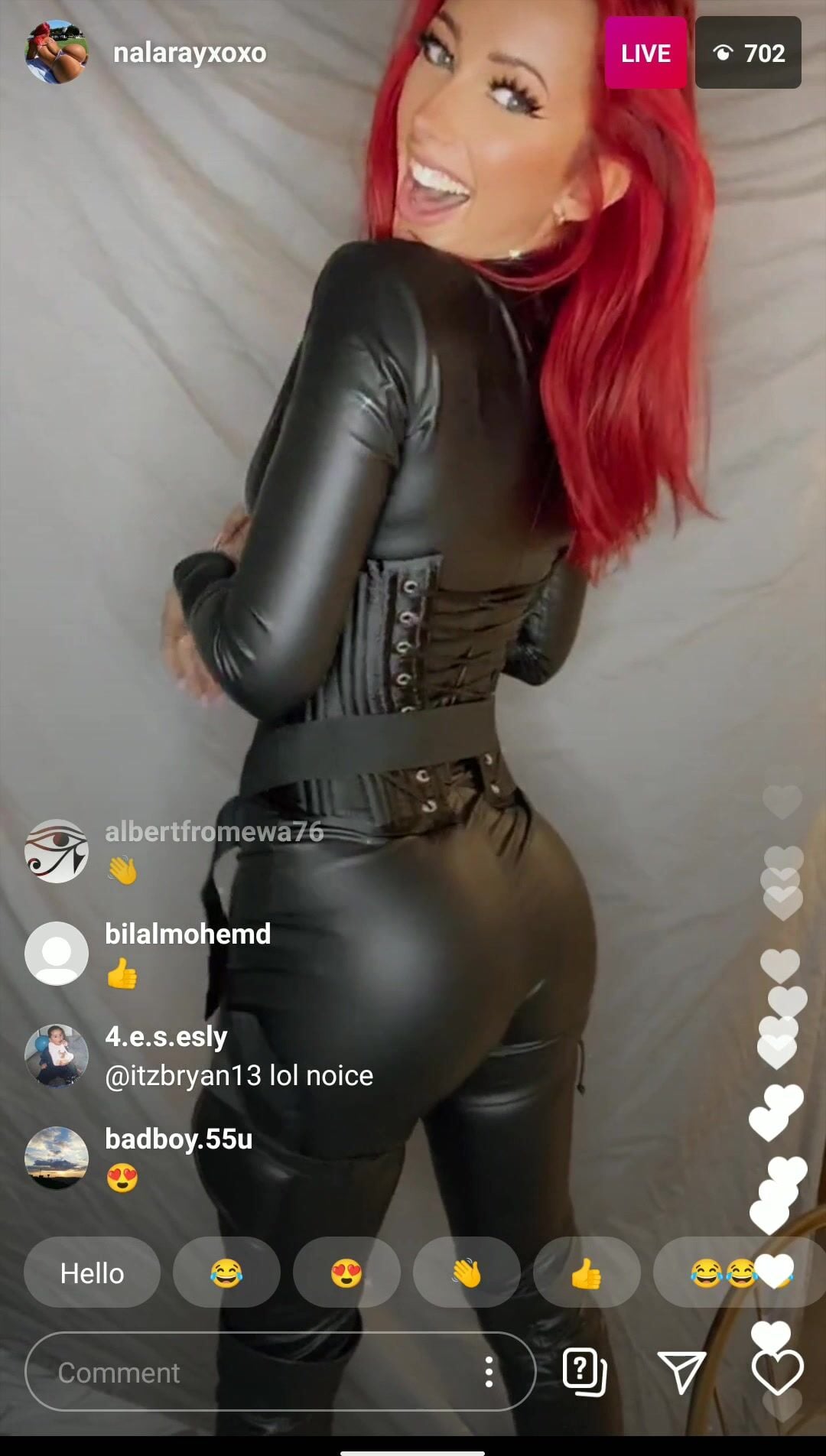 Nalafitness From Behind in a Bodysuit OnlyFans