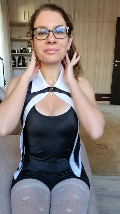 mirunafitgirl maid costume sexy non nude