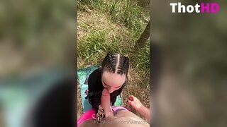 Lara Rose Outdoor Blowjob and BG Sex NSFW