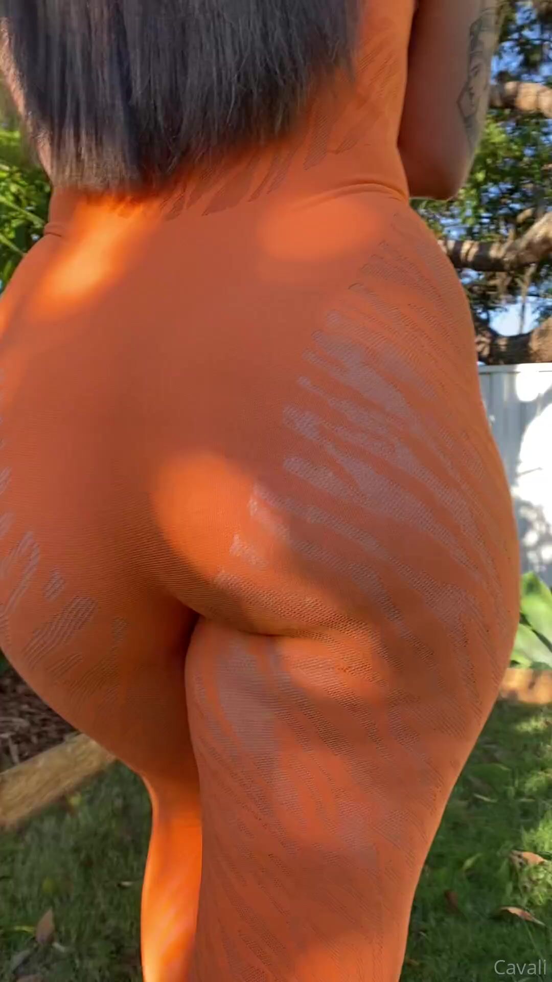 Lilith Cavaliere Ass Outdoors