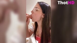 Lilith Cavaliere Blowjob in a Checkered Dress NSFW