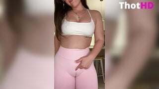 Lilith Cavaliere Fingering Through Leggings Clip